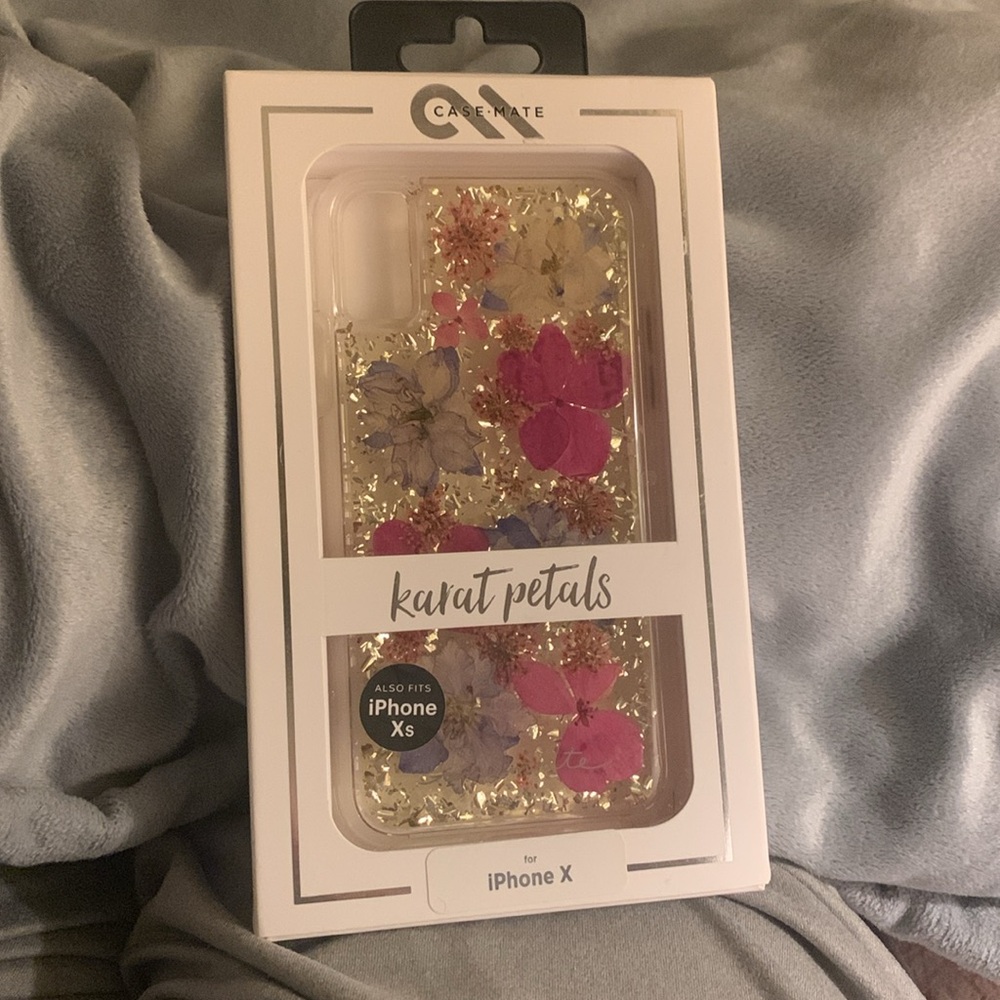 Case-Mate Purple and Gold Floral Phone Case for iPhone X also fits iPhone Xs